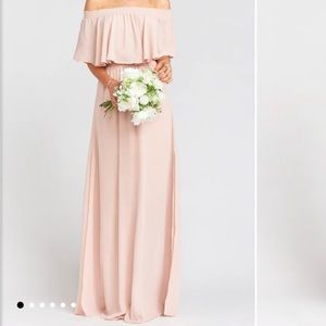 Show Me Your Mumu Hacienda Maxi Dress Ruffle Blush